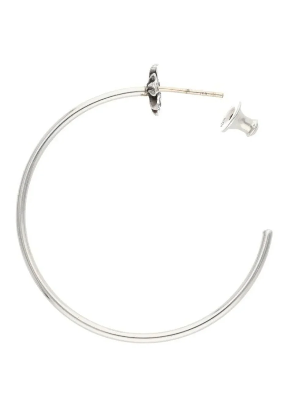 Chrome Hearts Hoop CH Pls CH Plushoop Silver Earrings